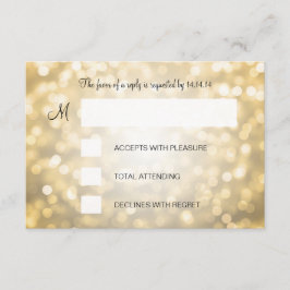 Sweet 16 Birthday UAWG Gold Glitzer Lights RSVP Karte