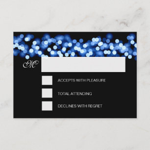 Sweet 16 Birthday UAWG Hollywood Glam Blue RSVP Karte