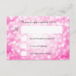 Sweet 16 Birthday UAWG Pink Glitzer Lights RSVP Karte