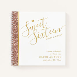 Sweet 16 Birthday wünscht Wisdom Advice Gästebuch Notizbuch