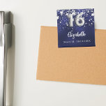Sweet 16 blaue Sterne Magnet<br><div class="desc">Eine marineblau Hintergrundfarbe mit Imitaten silbernen Sternen. Die blaue Farbe ist ungleichmäßig. Fügen Sie Ihren Namen,  Text hinzu. Kann als Save the Date Erinnerung für Ihre Gäste,  Gastgeschenk oder als Keepsake verwendet werden.</div>