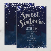 Sweet 16 Blue & Silver Starry Night Geburtstagspar