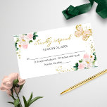 Sweet 16 Blush Floral Butterfly UAWG Umschließung Visitenkarte<br><div class="desc">Adorable, rötlich rosa Blüte, 16 . Geburtstag Geburtstagsparty Response Card. Einfach mit Ihren Daten personalisieren. Bitte kontaktieren Sie mich per Chat, wenn Sie Fragen zum Kunstwerk haben oder eine Anpassung benötigen. Karo der Auflistung für weitere Elemente. BITTE BEACHTEN SIE: Für Unterstützung bei Bestellungen, Versand, Produktinformationen usw. wenden Sie sich direkt...</div>