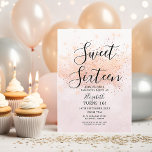 Sweet 16 Blush Glitzer Einladung<br><div class="desc">Wie kann man einen der bedeutendsten Meilensteine feiern,  als mit einer schön gestalteten Sweet 16 Einladung? Unser Ziel ist es,  Ihnen mit unserem Sweet 16 Blush Glitzer Einladung hochwertige und einzigartige Designs zu bieten,  die Ihre Feier unvergesslich machen.</div>