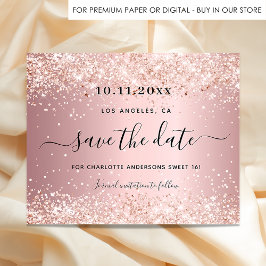 Sweet 16 blush pink Save the Date Flyer