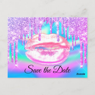 Sweet 16. Brautparty Quinceanera Pink Girly Postkarte