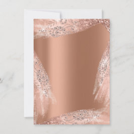 Sweet 16. Bridal Dress Rose Kupfer Diamond Spark Einladung