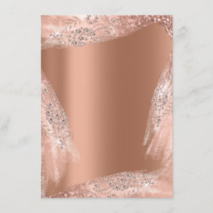 Sweet 16. Bridal Dress Rose Kupfer Diamond Spark Einladung