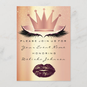 Sweet 16. Bridal Quinceanera Kiss Princess Rose Einladung