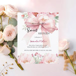 Sweet 16-Bugrosa Aquarellfloralen Einladung<br><div class="desc">Ein eleganter,  weißer Hintergrund,  mit einem großen rosa Bug und rosa Blume in Aquarelltönen dekoriert. Personalisieren und fügen Sie einen Namen und Party-Details hinzu. Zurück: Weicher rosa Hintergrund. 1 Blatt = 1 Einladung mit Druckkante bis Kante.</div>
