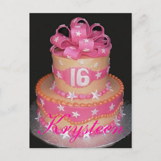Sweet 16 Cake Picture Card Postkarte