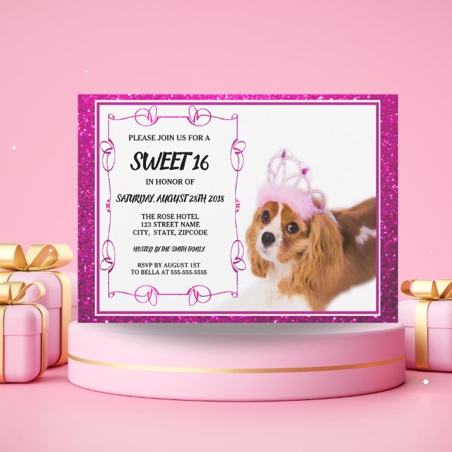Sweet 16 Cavalier King Charles Spaniel Einladung (Von Creator hochgeladen)