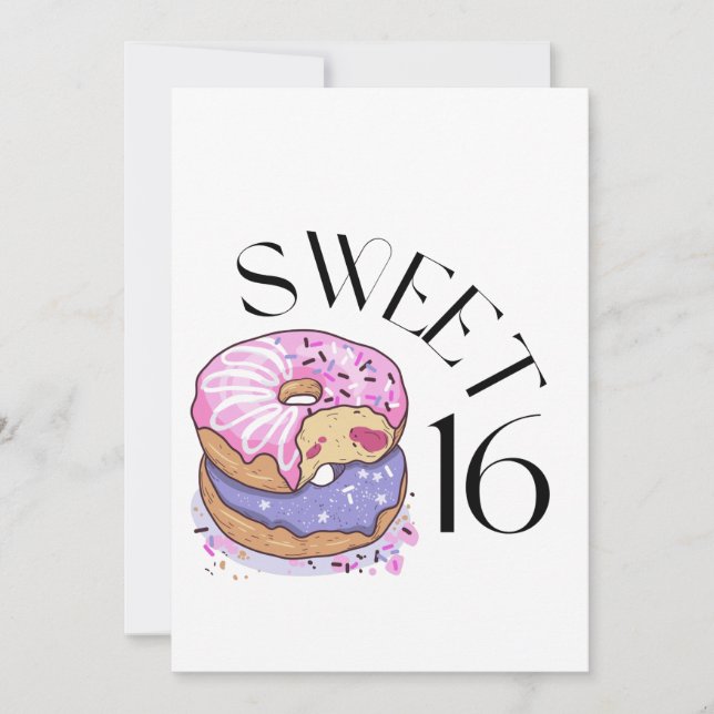 Sweet 16 Einladung (Vorderseite)