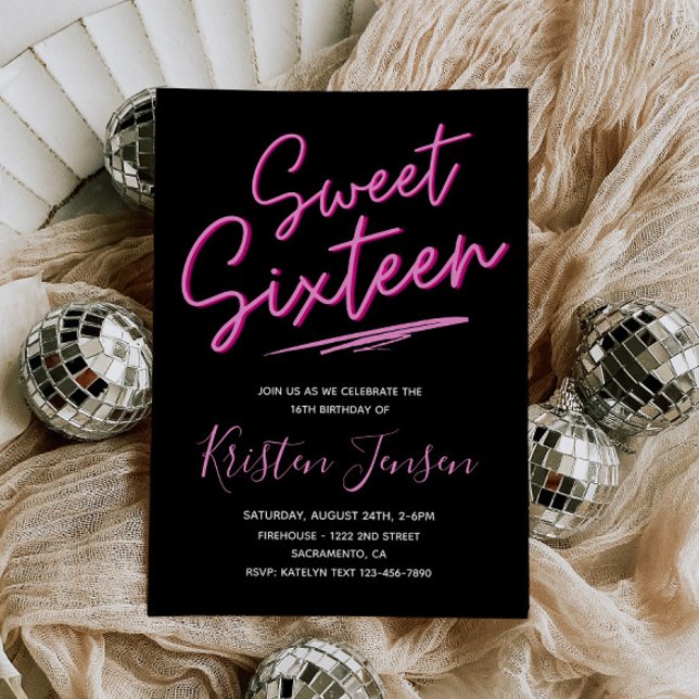 Sweet 16 Einladung | Einladung zum 16. Geburtstag (Von Creator hochgeladen)