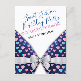 Sweet 16 Einladung mit farbenfrohen Fußketten und