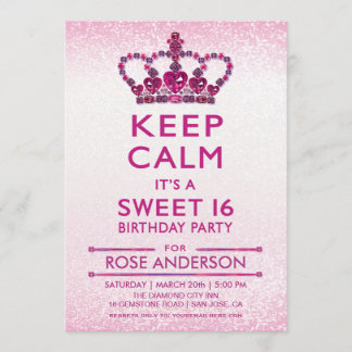 Sweet 16 Einladungen| Edelsteine, Juwelen, Diamant Einladung