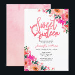 Sweet 16 Einladungen Hot Pink Floral<br><div class="desc">Schöne heiß rosa Blumen, 16. Geburtstagsfeier Einladung. Einfach mit Ihren Daten personalisieren. Bitte kontaktieren Sie mich per Chat, wenn Sie Fragen zum Kunstwerk haben oder eine Anpassung benötigen. Karo der Auflistung für weitere Elemente. BITTE BEACHTEN SIE: Für Unterstützung bei Bestellungen, Versand, Produktinformationen usw. wenden Sie sich direkt an den Zazzle...</div>