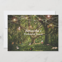 Sweet 16 Enchanted Forest Fairy Bird Fox Eichhörnc Einladung