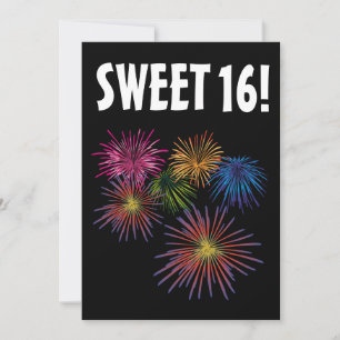 SWEET 16 FIREWORKS PARTY CUSTOM EINLADUNGEN