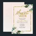 Sweet 16 Floral Delikate Weiße Blüte Blüte Einladung<br><div class="desc">Delikate, weiße Blütenpracht, Einladungen zum 16 . Geburtstag Geburtstag. Einfach mit Ihren Daten personalisieren. Bitte kontaktieren Sie mich per Chat, wenn Sie Fragen zum Kunstwerk haben oder eine Anpassung benötigen. Karo der Auflistung für weitere Elemente. BITTE BEACHTEN SIE: Für Hilfe bei Bestellungen, Versand, Produktinformationen usw. wenden Sie sich direkt an...</div>