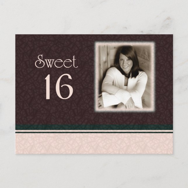 Sweet 16 Foto Einladung (Vorderseite)