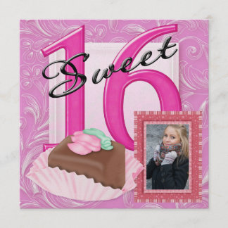 Sweet 16 Foto Einladung