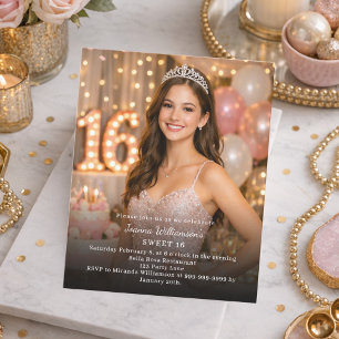 Sweet 16 Foto-Einladung