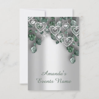 Sweet 16. Geburtstag Brautparty ROSE Silver GRAY Einladung