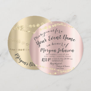 Sweet 16. Geburtstag Confetti Rose 15. Bridal Einladung