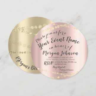 Sweet 16. Geburtstag Confetti Rose 15. Bridal Einladung
