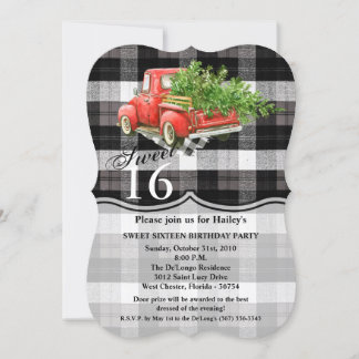 Sweet 16 Geburtstag Einladung XMAS Truck Baffalo K