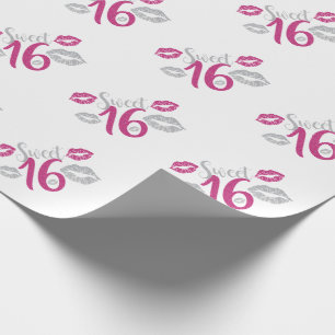 Sweet 16 Geburtstag Geschenkpapier