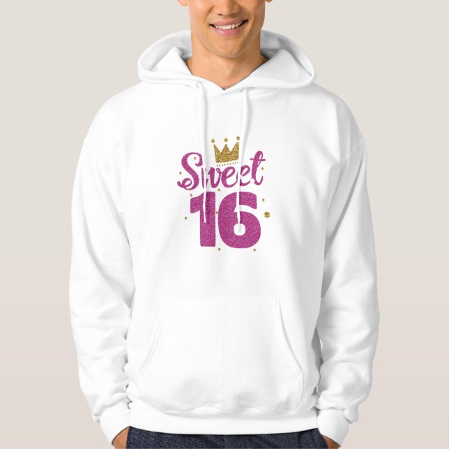 Sweet 16 Geburtstag Hoodie (Vorderseite)