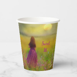 Sweet 16 Geburtstag Pappbecher