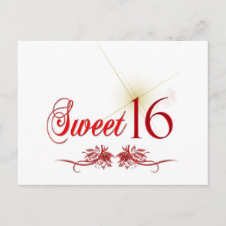 Sweet 16 Geburtstag Postkarte