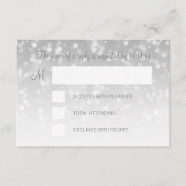 Sweet 16 Geburtstag UAWG Silver Bokeh Sparkle Ligh RSVP Karte