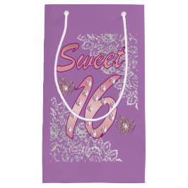 Sweet 16 Geburtstagsgeschenktasche Kleine Geschenktüte