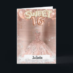 Sweet 16 Geburtstagskarte Karte<br><div class="desc">Sweet 16 Happy Birthday Card.  Nur Glitzer und metallische fotografische Wirkung (nicht Glitzer). Kann mit dem Namen personalisiert werden,  der eine persönliche Touch hinzufügt und ist verpflichtet,  ein Mädchen mit einer Liebe von Glamour und Funkeln beeindrucken.</div>