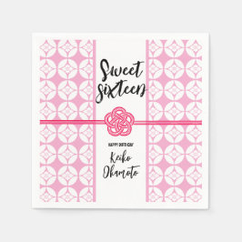 Sweet 16 Geburtstagsparty 花 菱 七 宝 Hanabishi Shippo Serviette