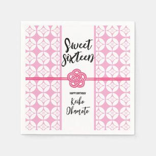 Sweet 16 Geburtstagsparty 花 菱 七 宝 Hanabishi Shippo Serviette