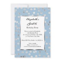 Sweet 16 Geburtstagsparty Blue Party Silberblasen