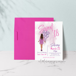 Sweet 16 Geburtstagsparty Einladung