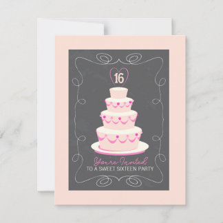 Sweet 16 Geburtstagsparty Einladung