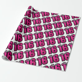 Sweet 16 Geburtstagsparty Geschenk Geschenkpapier