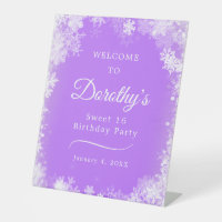 Sweet 16 Geburtstagsparty Snowflake Lila Willkomme