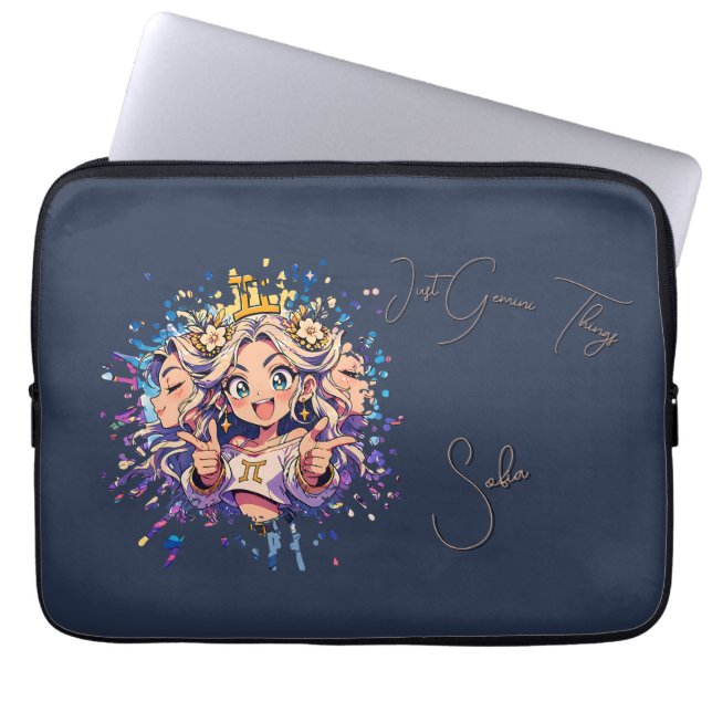 Sweet 16 Gemini Custom Laptop Sleeve (Vorderseite)