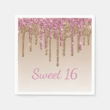 Sweet 16 Glam Script Ombré Sparkle