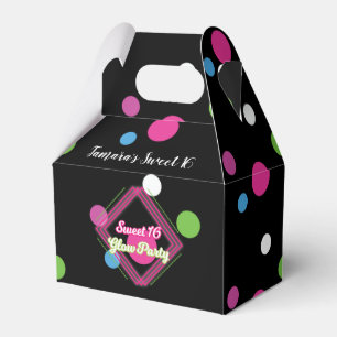 Sweet 16 Glow Party Candy Favor Box Geschenkschachtel