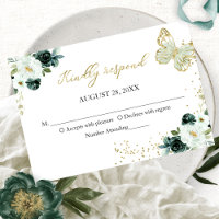 Sweet 16 Green Floral Butterfly UAWG Umschließung