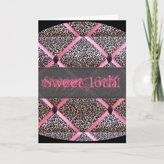 Sweet 16. Happy Birthday Card Dankeskarte (Vorderseite)